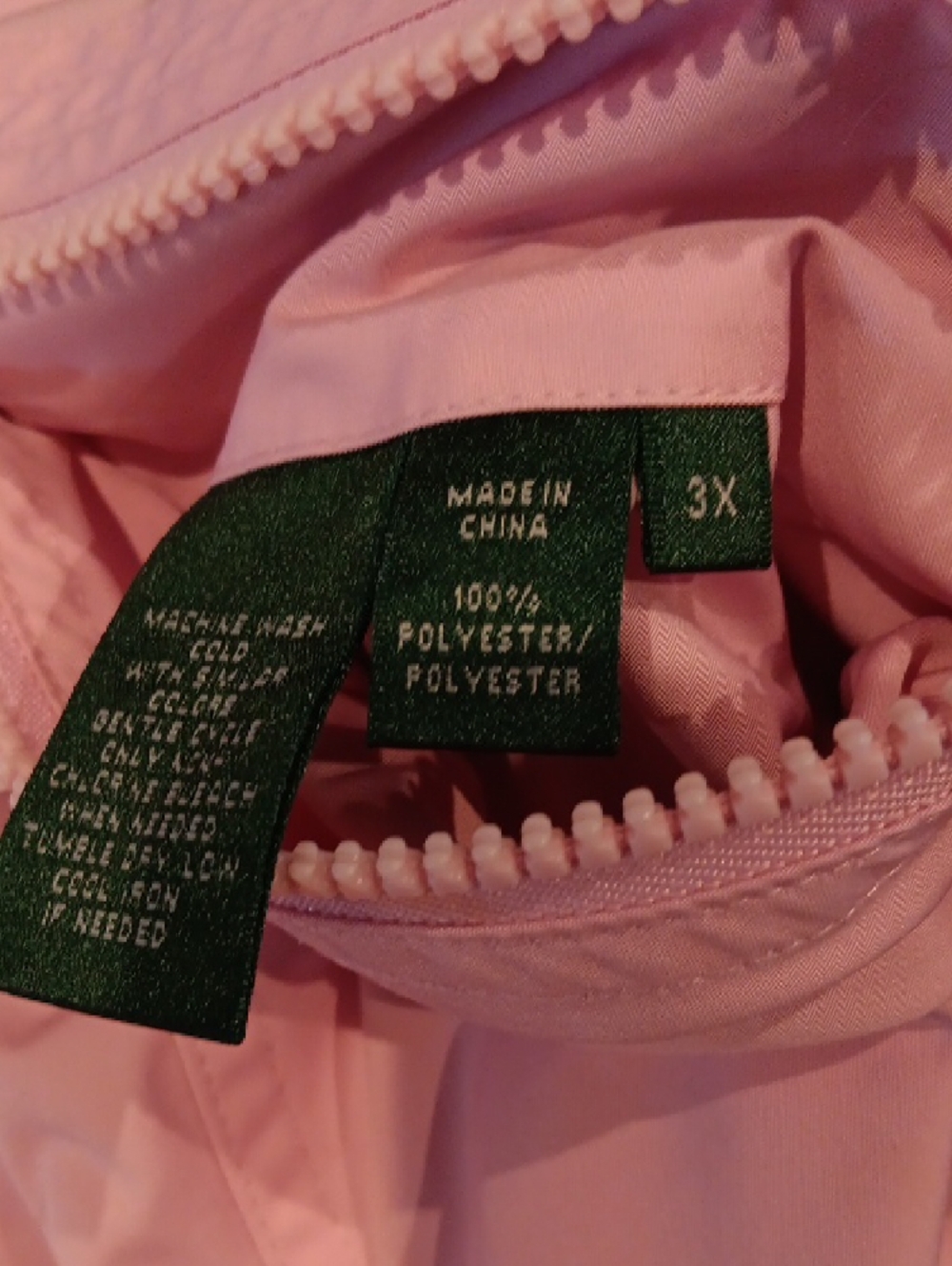 Light Pink Sleeveless Zip Front Vest - Picture 2 of 4